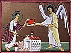 John With Little Book and Rod, Folio 26, Bamberg Apocalypse, Bamberg State Library, Bamberg, Germany