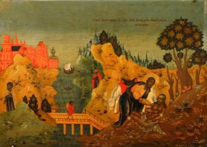 The Good Samaritan icon, Russian Orthodox Church, 18th Century. Public domain.