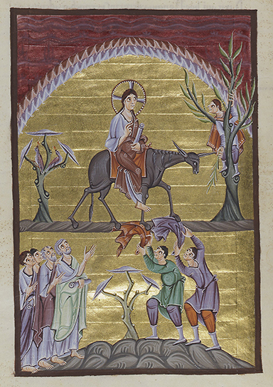 Christ-Entry into Jerusalem-Gospels Otto III-Clm 4453-Image 94-96dpi